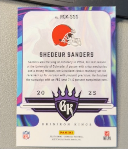 2025 Panini Donruss #RGK-SSS Shedeur Sanders — front