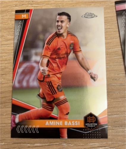 2024 Topps Chrome MLS #72 Amine Bassi Houston Dynamo — front