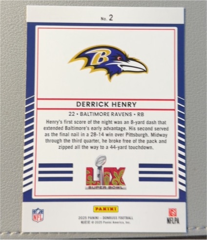 2025 Panini Donruss #2 Derrick Henry — front