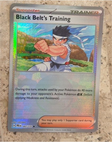 2025 Pokémon TCG Prismatic Evolutions #097 Black Belt's Training — front