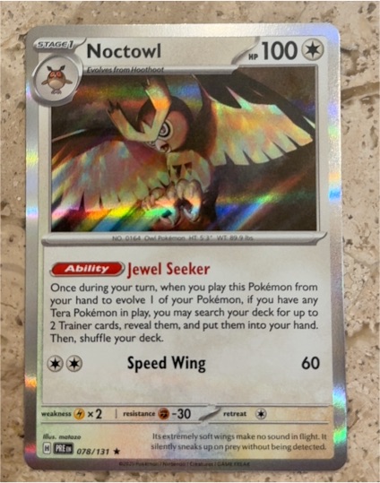 2016 Pokémon TCG Prismatic Evolutions #078 Noctowl — front