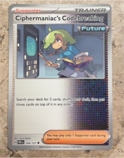 2024 Pokémon Prismatic Evolutions #104 Ciphermaniac's Codebreaking — front