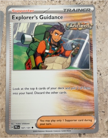 2023 Pokémon Prismatic Evolutions #107 Explorer's Guidance — front