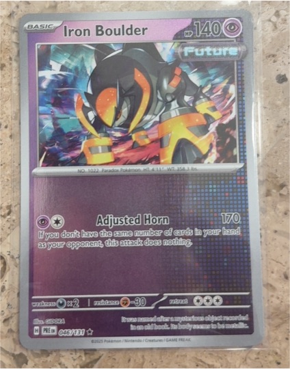 2025 Pokémon Prismatic Evolutions #046 Iron Boulder — front