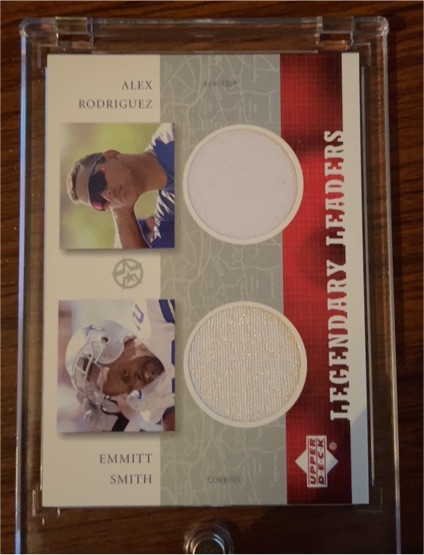 2002 Upper Deck Legendary Leaders Dual JSY Alex Rodriguez Emmitt Smith — front