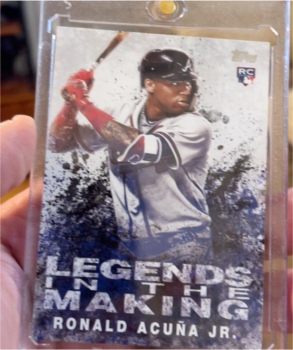 2018 Topps Update #LITM-1 Ronald Acuna Jr. Legends in the Making Rookie Card — front