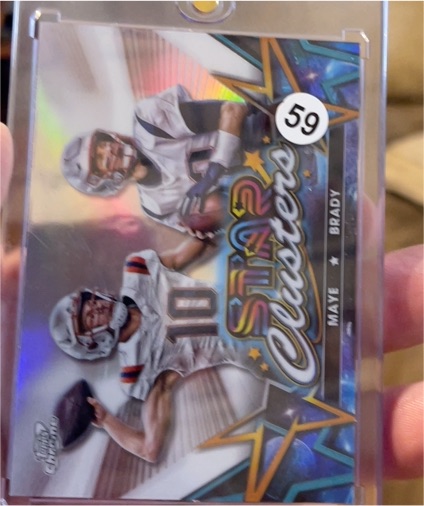 2024 Topps Chrome Cosmic Star Clusters #SCL-2 Drake Maye / Tom Brady — front