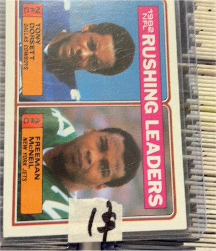 1983 Topps #204 1982 Rushing Leaders - Tony Dorsett / Freeman McNeil — front