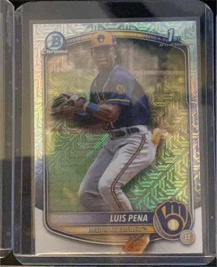 2025 Bowman Chrome #BCP-38 Luis Pena — front