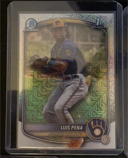 2025 Bowman Chrome #BCP-38 Luis Pena — front