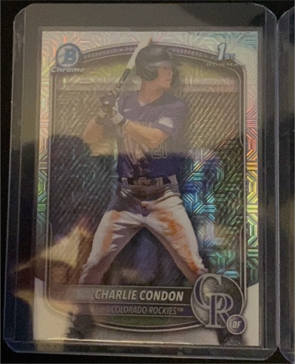 2025 Bowman Chrome #BCP-75 Charlie Condon — front