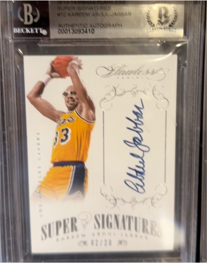 2013-14 Panini Flawless Super Signatures #Kareem Abdul-Jabbar — front