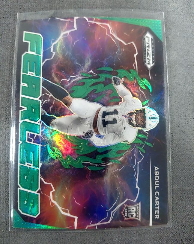 2025 Panini Prizm Draft Picks #F-AC Abdul Carter Fearless Green — front
