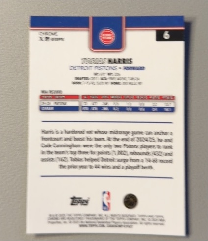 2025 Topps #6 Tobias Harris — front