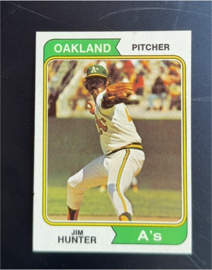 1974 Topps #7 Jim Catfish Hunter — front