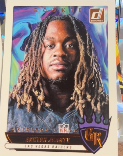 2025 Donruss #RGK-AJY Ashton Jeanty Rookie Gridiron Kings — front