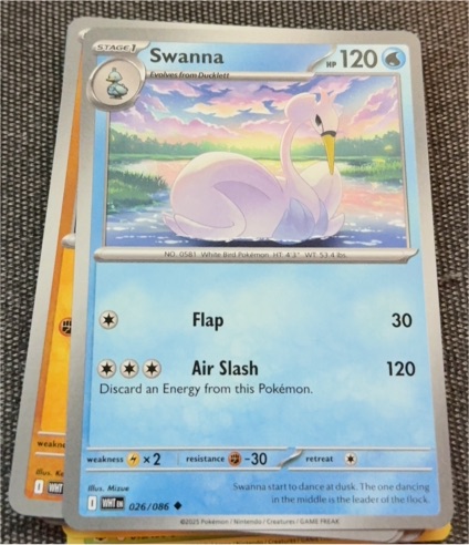 2025 Pokémon White Flare #026 Swanna — front