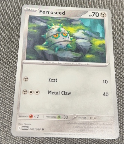 2025 Pokémon SV White Flare #068 Ferroseed — front