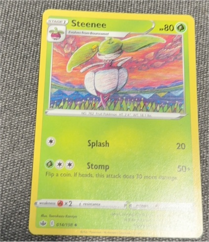 2021 Pokémon Sword & Shield Chilling Reign #014 Steenee — front