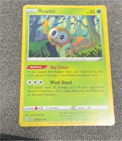 2021 Pokémon Shining Fates #006 Rowlet — front