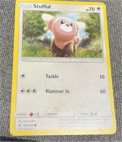 2017 Pokémon Guardians Rising #112 Stufful — front