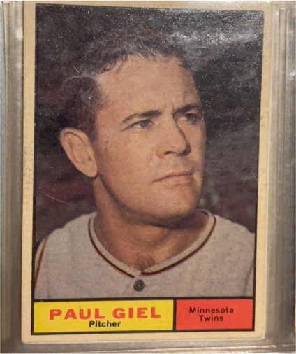 1961 Topps #374 Paul Giel — front