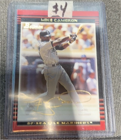 2002 Bowman #104 Mike Cameron — front