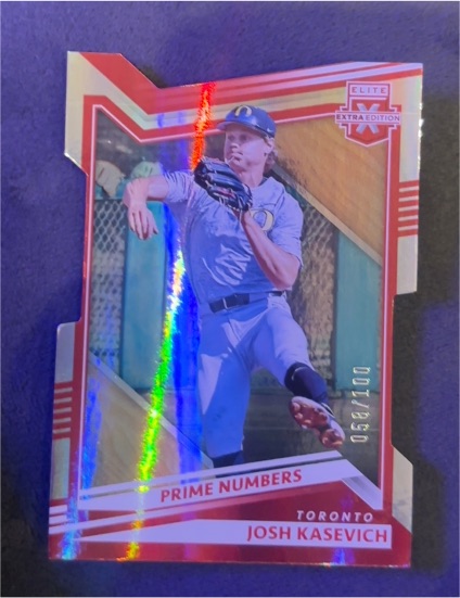 2022 Panini Elite Extra Edition Prime Numbers Die-Cut Josh Kasevich — front