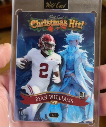 2025 Wild Card Christmas Hits Ryan Williams 1/1 — front