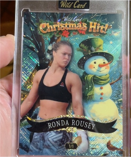 2025 Wild Card Christmas Hit #1/1 Ronda Rousey — front