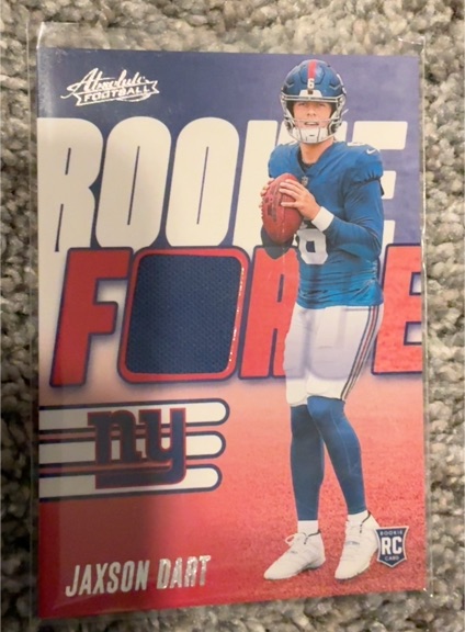 2025 Panini Absolute Football #RF-JDT Jaxson Dart Rookie Force Patch — front