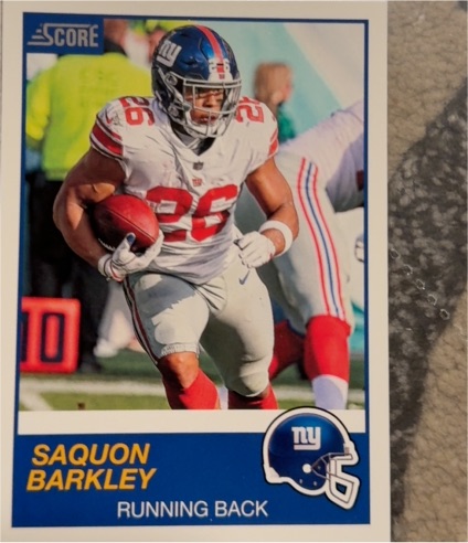 2019 Score Saquon Barkley — front