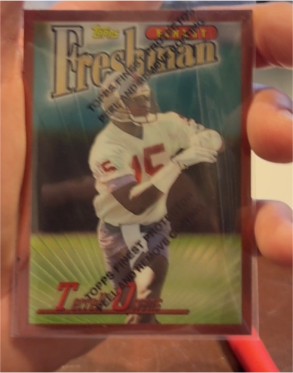 1996 Topps Finest #338 Terrell Owens Rookie Card — front