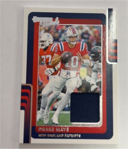 2025 Donruss #DTH-DME Drake Maye Donruss Threads — front