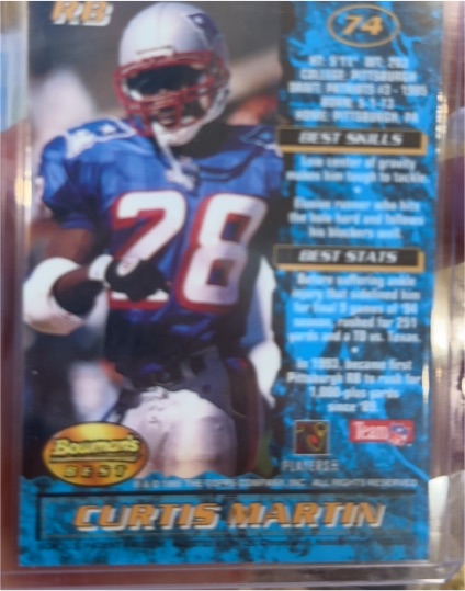 1999 Bowman #74 Curtis Martin — front