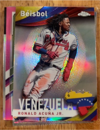 2021 Topps Chrome Beisbol #B-1 Ronald Acuna Jr. — front