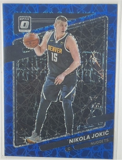 2021-22 Donruss Optic Blue Velocity Prizm #59 Nikola Jokic — front