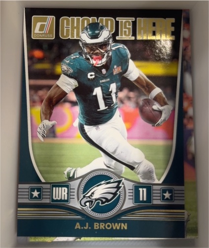 2025 Donruss Champ is Here #CIH-AJB A.J. Brown — front