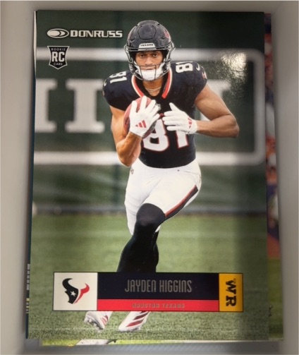 2025 Panini Donruss #R05-JYH Jayden Higgins — front