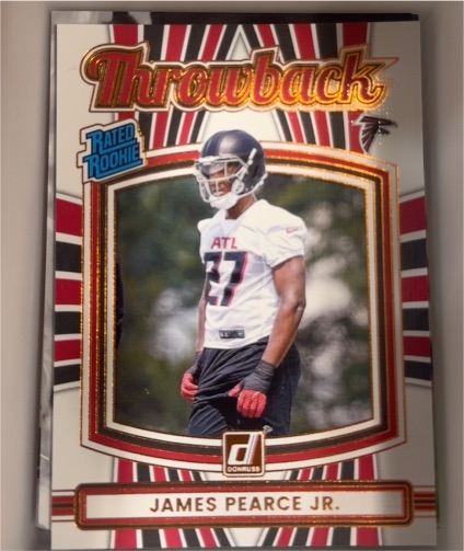 2025 Panini Donruss #13 James Pearce Jr. Throwback Rated Rookie — front