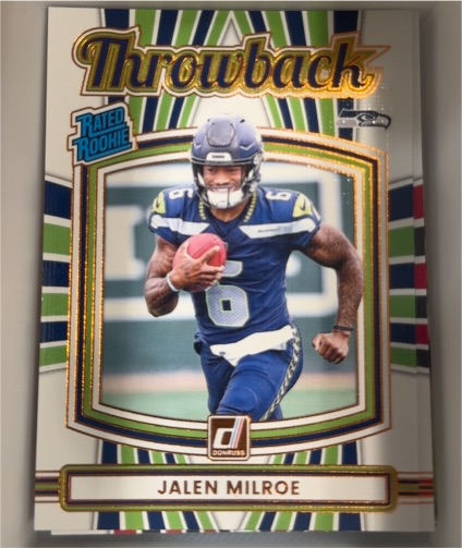 2025 Panini Donruss Throwback #18 Jalen Milroe — front