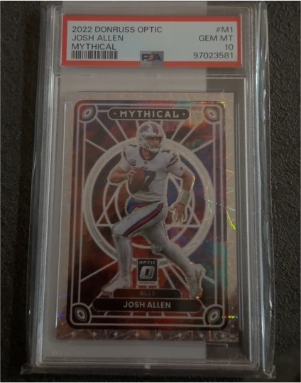 2022 Donruss Optic #M1 Josh Allen Mythical — front