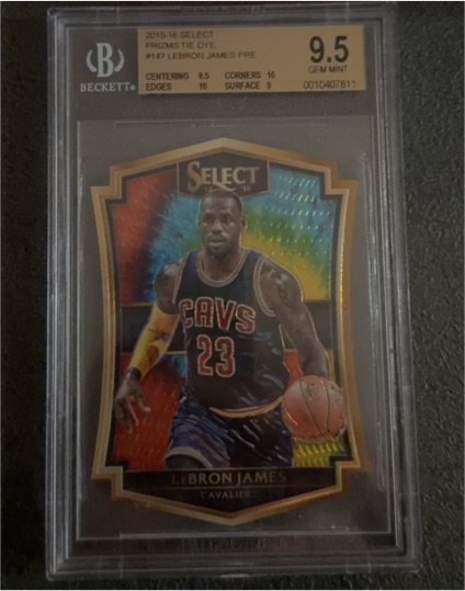 2015-16 Panini Select #147 LeBron James Prizms Tie Dye — front