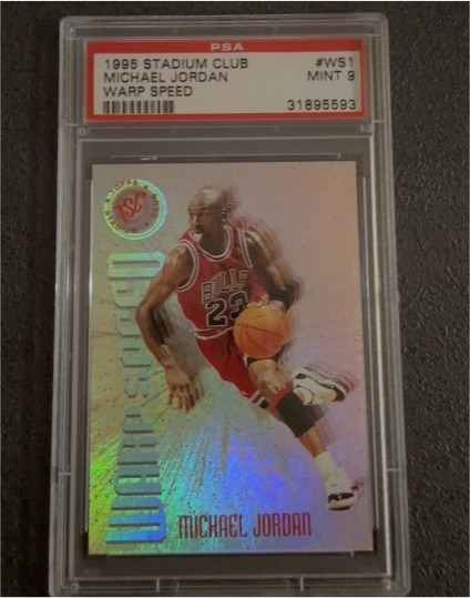 1995 Topps Stadium Club #WS1 Michael Jordan Warp Speed — front