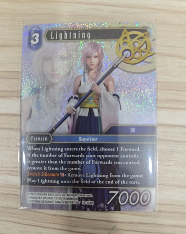 2013 Final Fantasy TCG 16-124H Lightning Foil — front