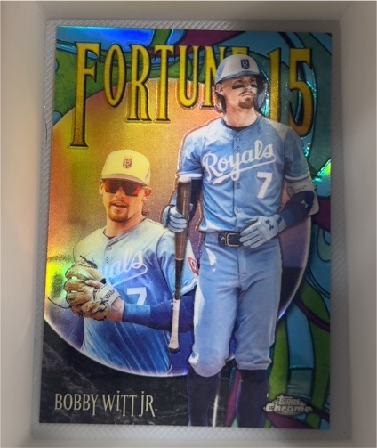 2025 Topps Chrome Update #F15-2 Bobby Witt Jr. Fortune 15 — front