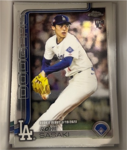 2025 Topps Chrome Update #USC73 Roki Sasaki — front