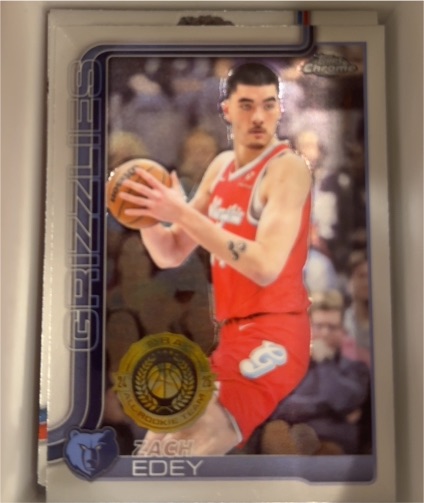 2025-26 Topps Chrome #128 Zach Edey — front
