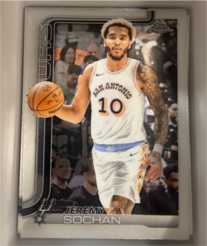 2025-26 Topps Chrome #239 Jeremy Sochan — front