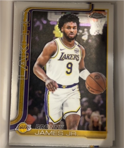 2025-26 Topps Chrome #182 Bronny James Jr. — front